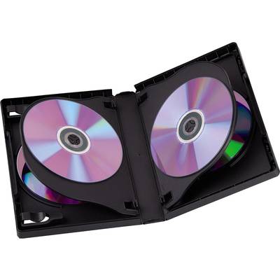 Hama 44753 Dual CD/DVD Jewel Double Case, 10 Pieces Per Pack - (2 Discs  Capacity per Case) - Clear