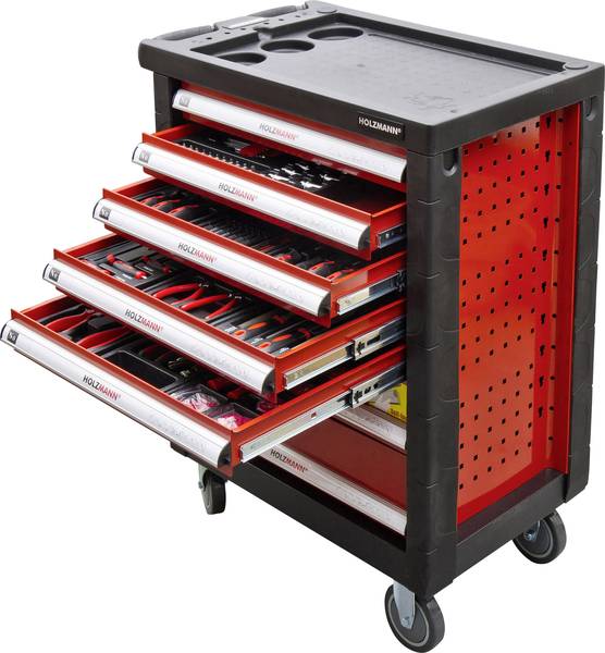 Tool box trolley with tools clearance