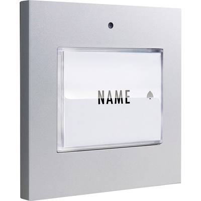 m-e modern-electronics 41048 Bell button incl. nameplate Detached Silver 8-24 V AC/DC/1 A