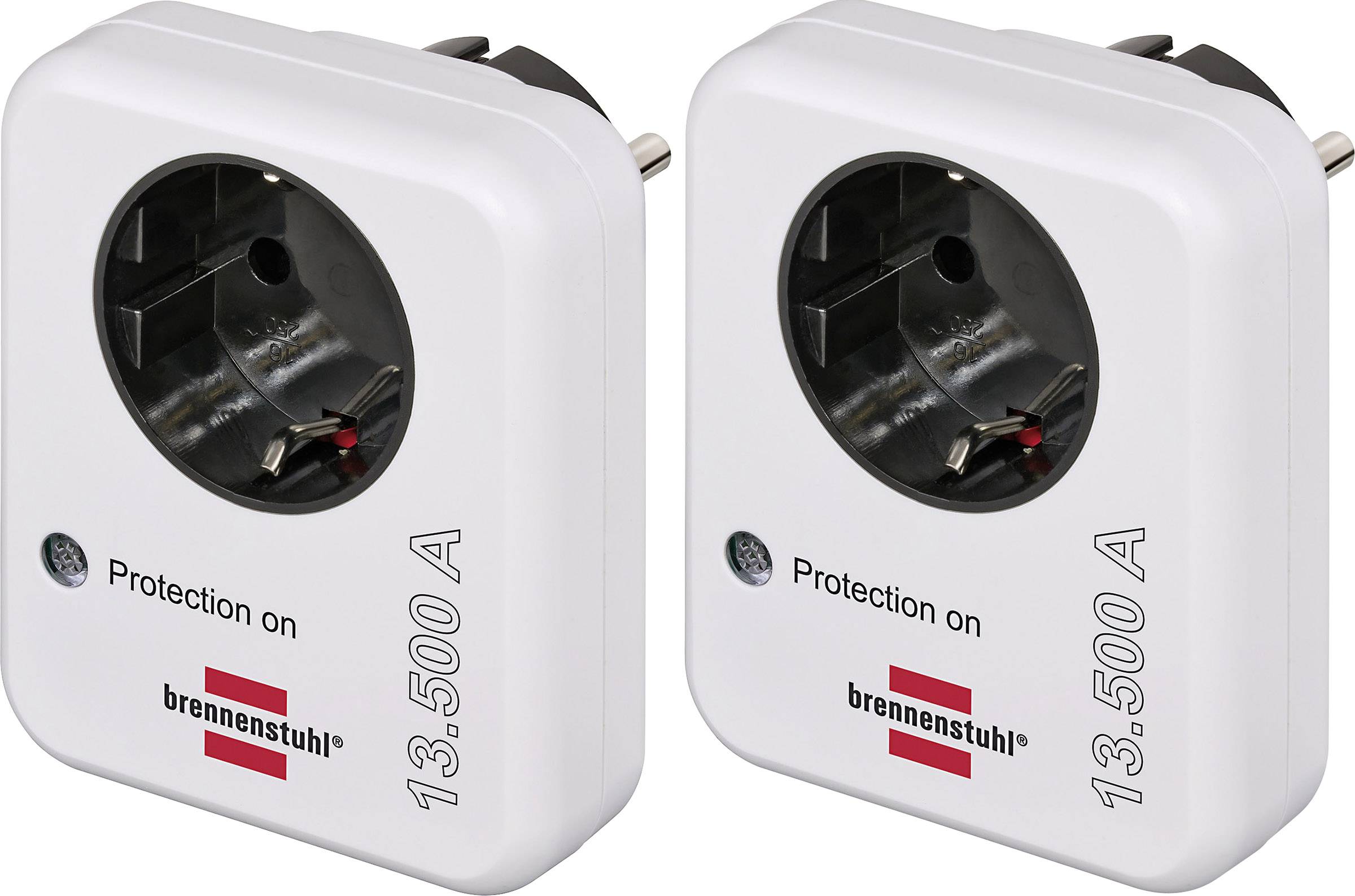 Brennenstuhl 1506980 Surge protection in-line connector 2-piece set White