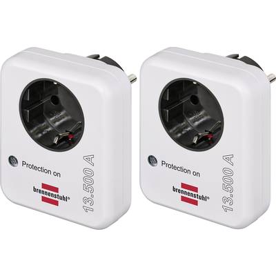 Brennenstuhl 1506980 Surge protection in-line connector  2-piece set  White