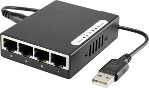 Renkforce RF-4451433 Network switch  5 ports 100 MBit/s USB power supply