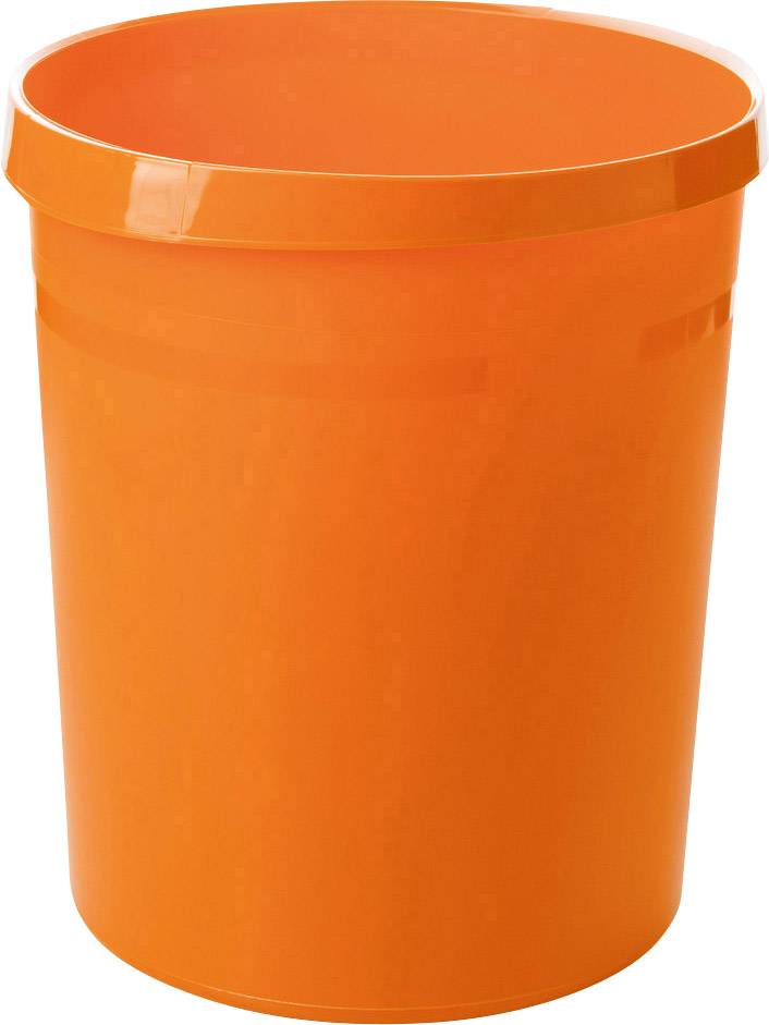 HAN GRIP 18190-51 Waste paper basket 18 l (Ø x H) 312 mm x 35 cm Polypropylene Orange 1 pc(s)