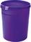 A purple bucket with no visible writing or decoration.