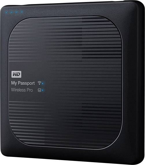 WD My Passport™ Wireless Pro Wi-Fi HDD 2 TB Black USB 2.0, USB 3.0, Card reader, Wi-Fi 802.11 b/g/n/ac