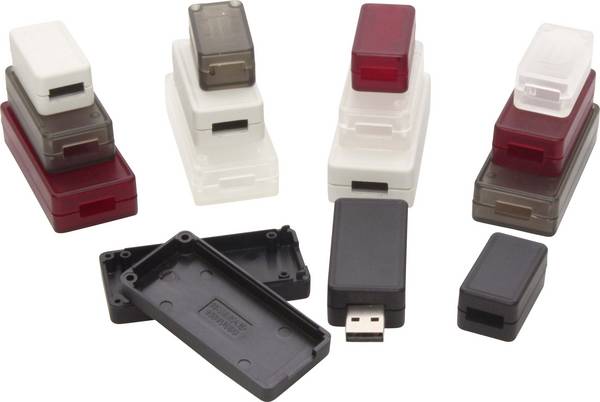 Hammond Electronics 1551USB1CLR USB casing 35 x 20 x 15.5 Acrylonitrile butadiene styrene Transparent, Clear 1 pc(s)