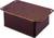 A rectangular, brown metal box with bevelled edges and mounting holes at the corners.