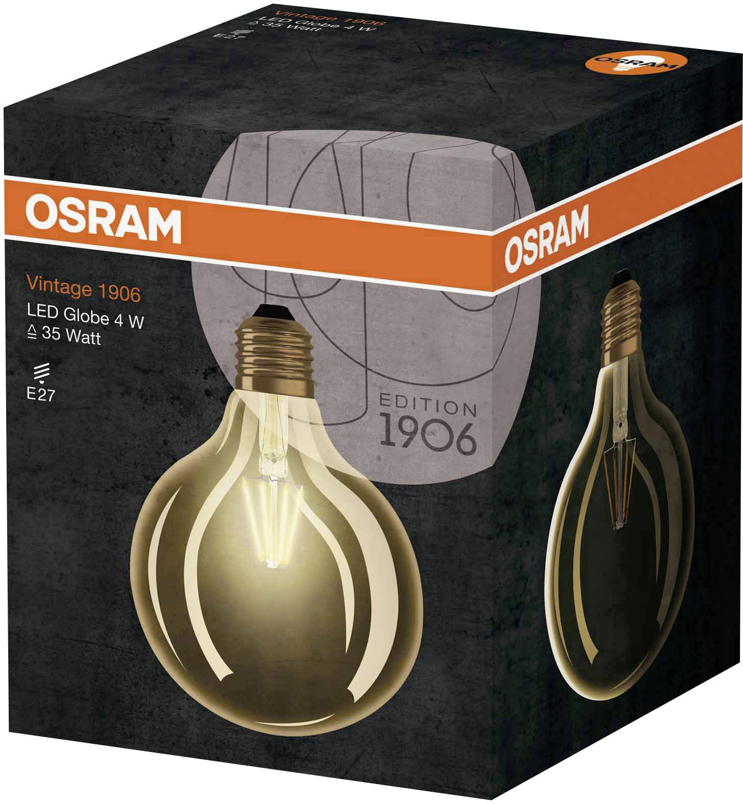OSRAM 4052899962071 LED (monochrome) EEC F (A - G) E-27 Globe shape 4 W = 35 W Warm white (Ø x L) 124 mm x 168 mm Filame-4
