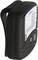Electronic Pedometer with Clip. Displays steps, calories, and distance (in km/miles) on a digital display. Black.