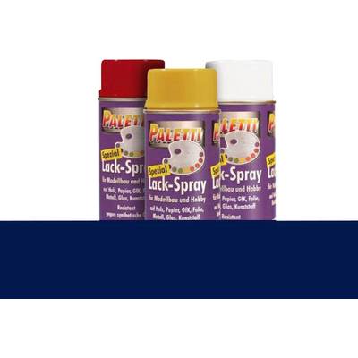 'Three spray paint cans with the label "Paletti Special Spray Paint for Model Making and Hobby", in yellow, red and white.'