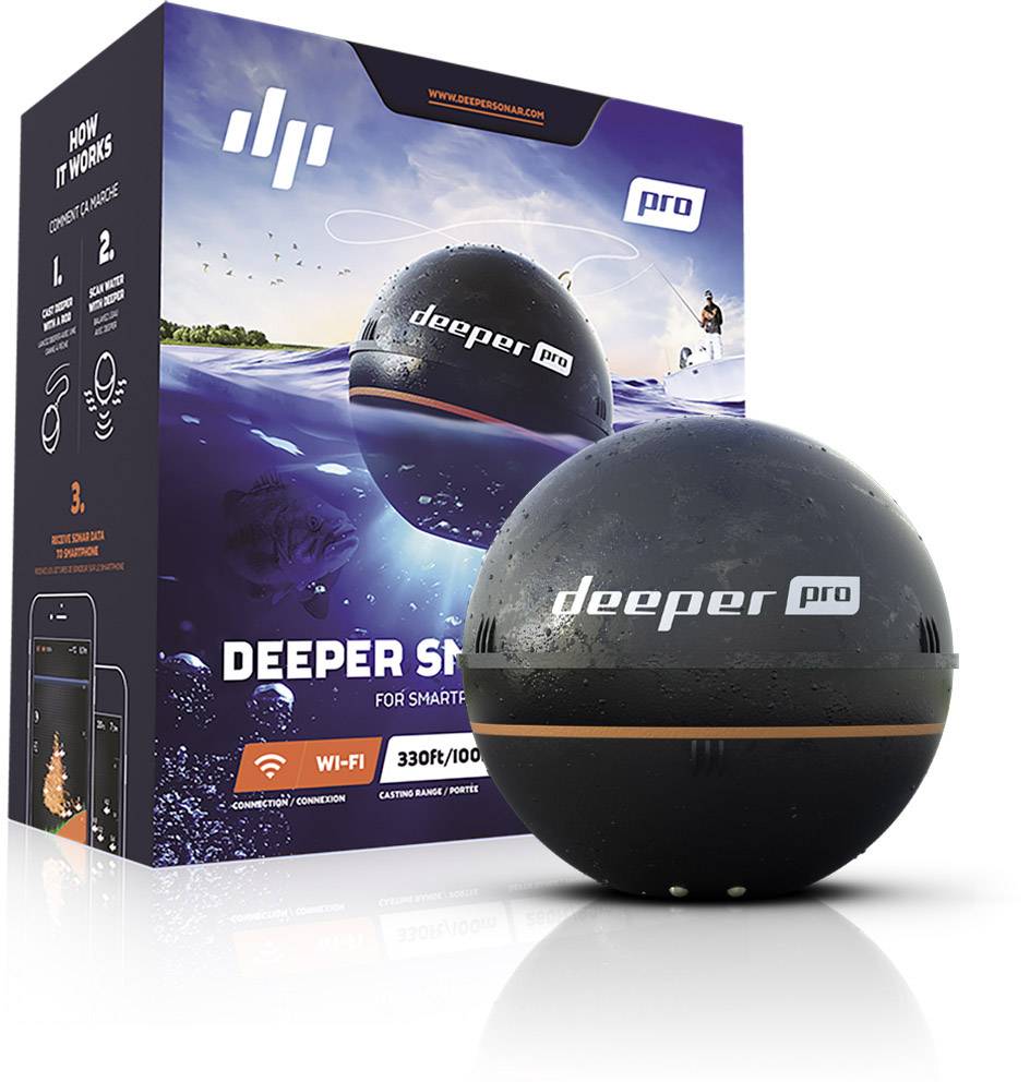 Wireless Sonar iOS & Android Devices Deeper Pro Fishfinder Compatible 