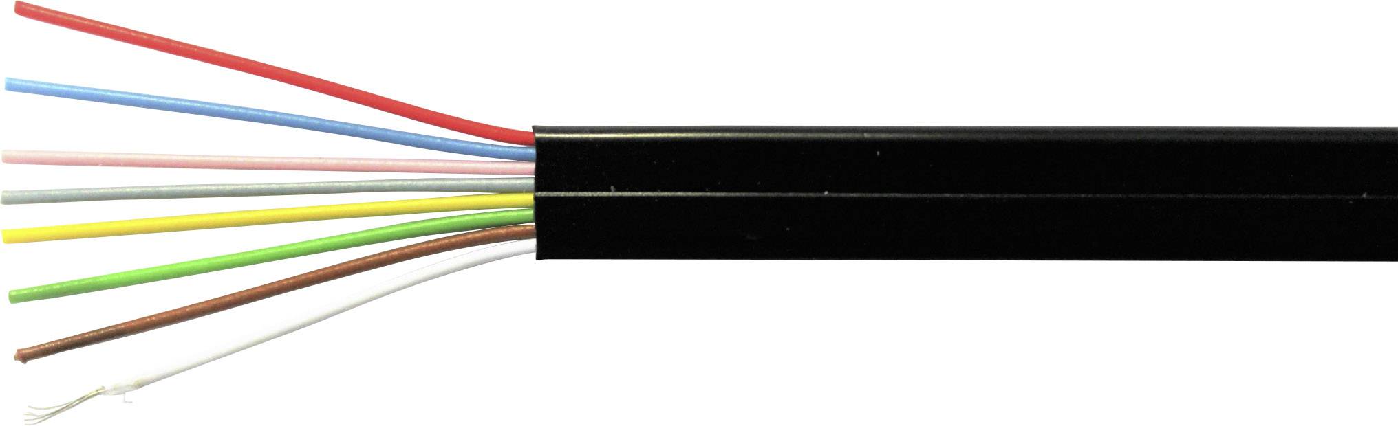 Kash 70I024 Phone cord LiYY 8 x 0.12 mm² Black Sold per metre