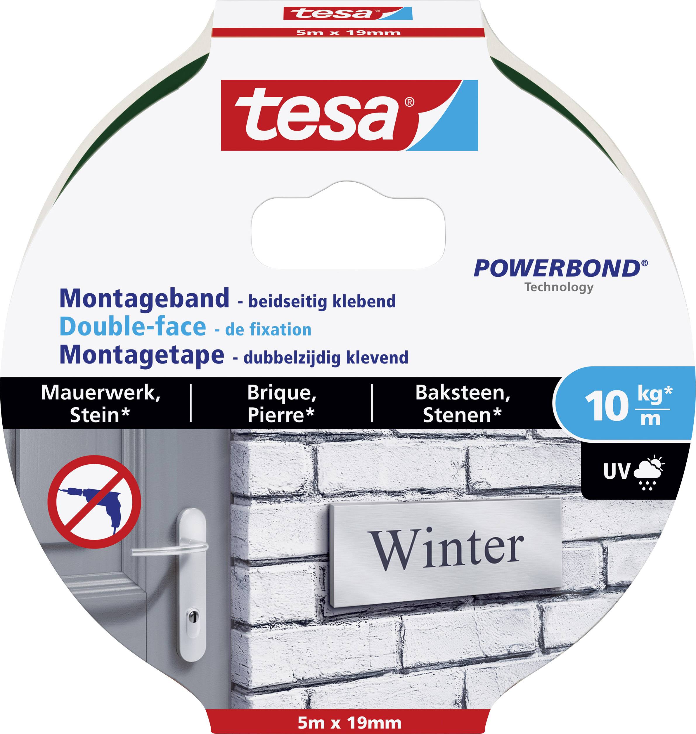 tesa BRICK & STONE 77749-00000-00 Industrial tape tesa® Powerbond Black (L x W) 5 m x 19 mm 1 pc(s)