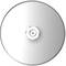 A silver, round metal head with a central hexagonal screw.