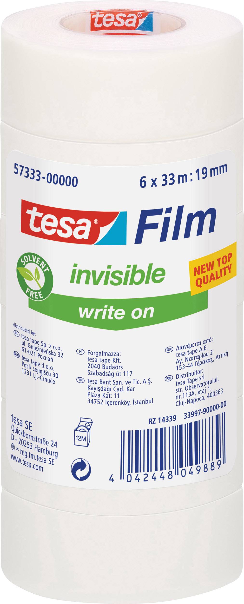 tesa 57333-00000-03 Tesa film Invisible Matt (L x W) 33 m x 19 mm 6 pc(s)