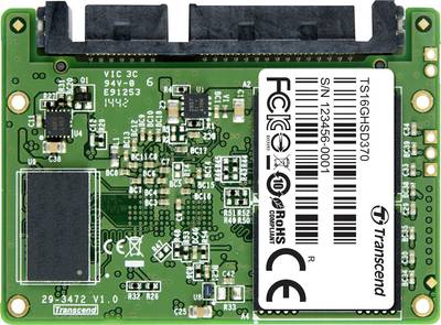 Transcend HSD370 16 GB Internal half slim SSD (industrial-grade) SATA 6 Gbps TS16GHSD370 | Conrad.com