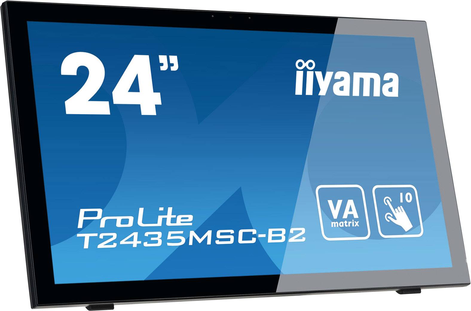 Iiyama ProLite T2435MSC Touchscreen EEC: F (A - G) 59.9 cm (23.6 inch) 1920 x 1080 p 16:9 6 ms USB A (USB 2.0), HDMI™, D-2