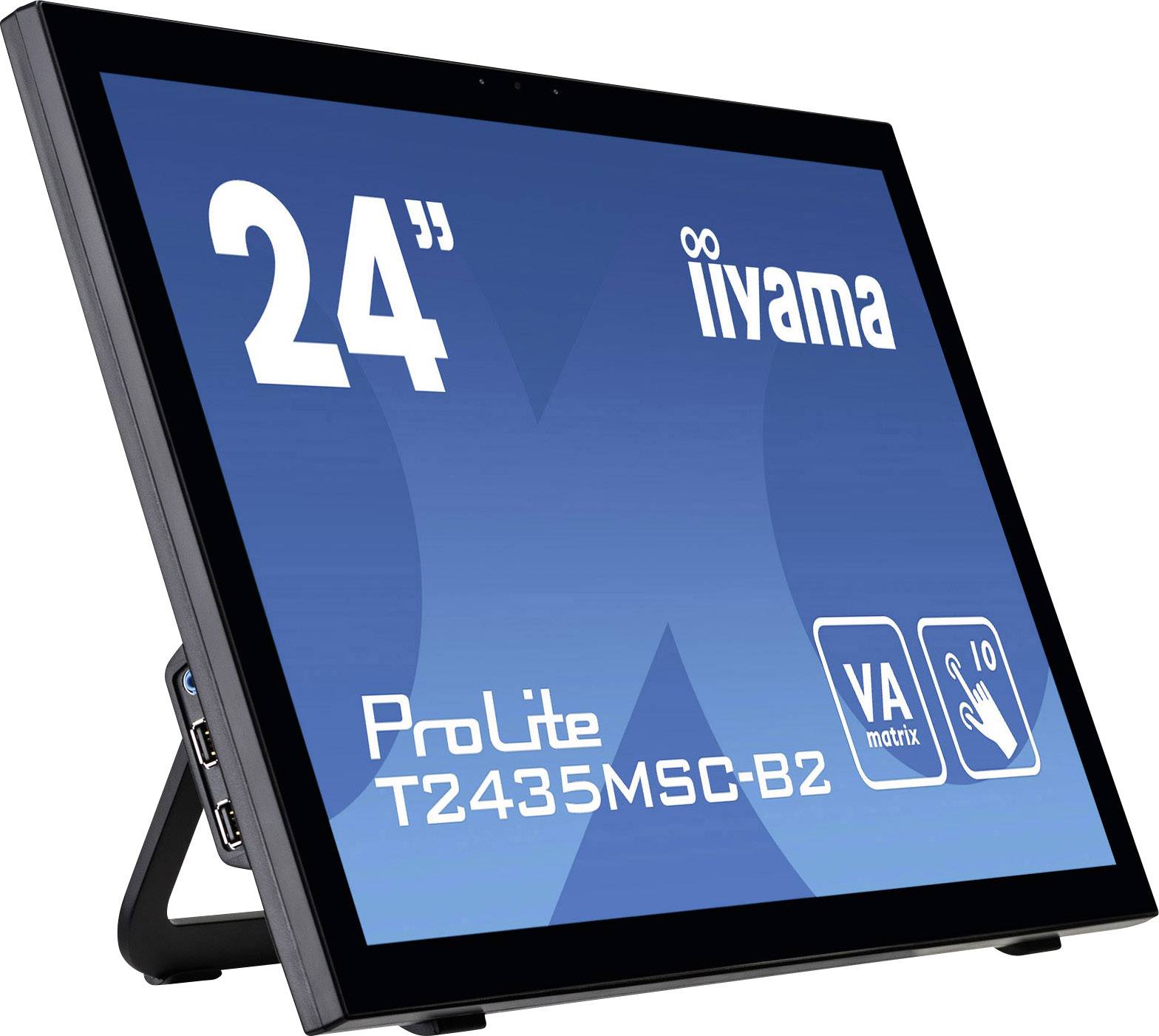 Iiyama ProLite T2435MSC Touchscreen EEC: F (A - G) 59.9 cm (23.6 inch) 1920 x 1080 p 16:9 6 ms USB A (USB 2.0), HDMI™, D-3