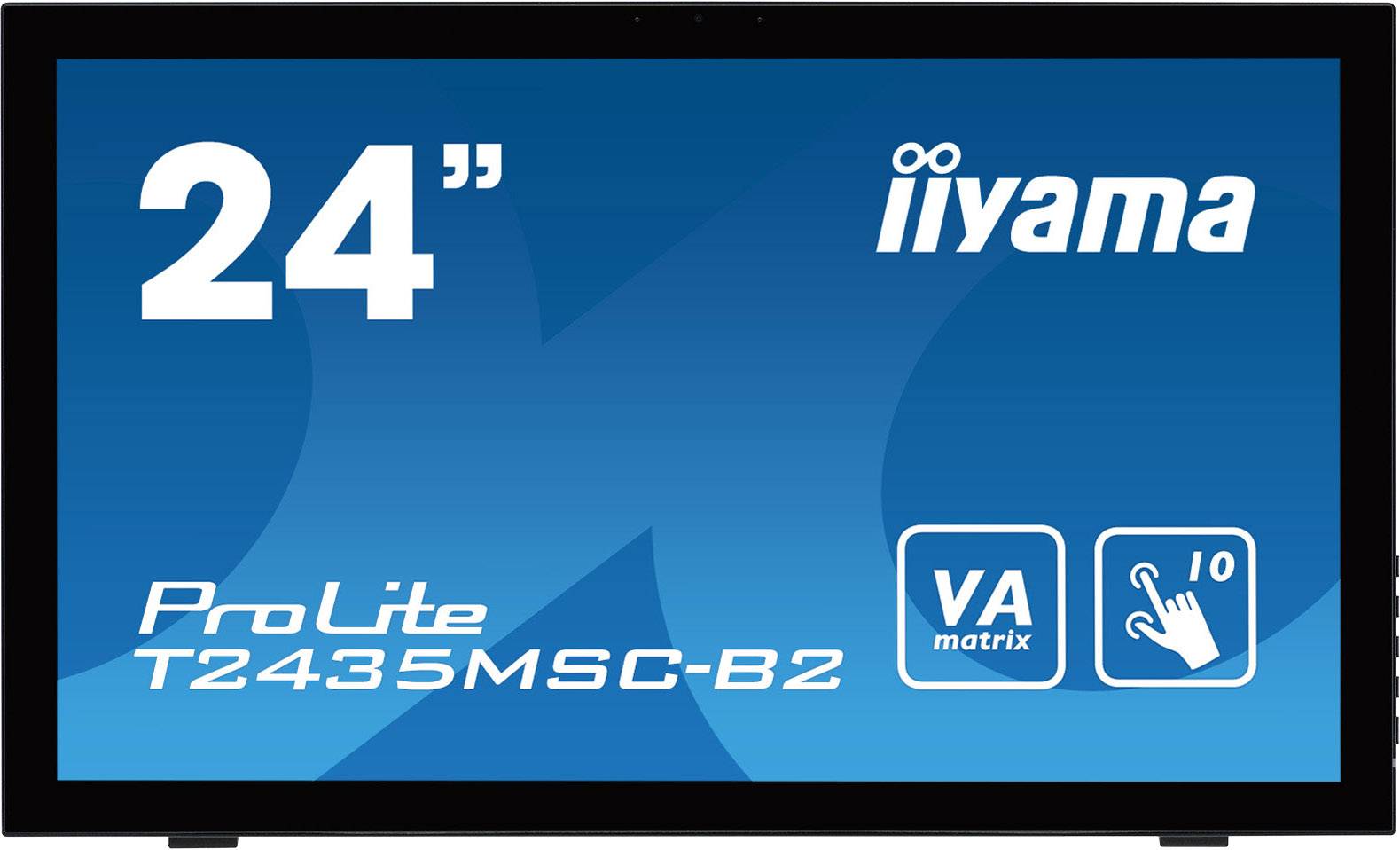 Iiyama ProLite T2435MSC Touchscreen EEC: A (A+++ - D) 59.9 cm (23.6 inch) 1920 x 1080 p 16:9 6 ms USB 2.0, HDMI™, DVI, DisplayPort VA LED