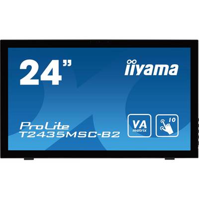 Iiyama ProLite T2435MSC Touchscreen EEC: A (A+++ – D) 59.9 cm (23.6 inch) 1920 x 1080 p 16:9 6 ms USB 2.0, HDMI™, DVI, DisplayPort VA LED