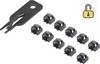 Renkforce RJ45 LAN socket lock rf-LANBlocker-01 10-piece set Black incl. 1 key RF-4463022