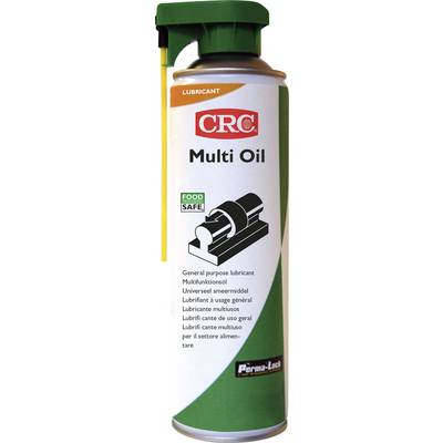 Spray can of Multioil by CRC for universal use in the food industry, with green 'Food Safe' label.