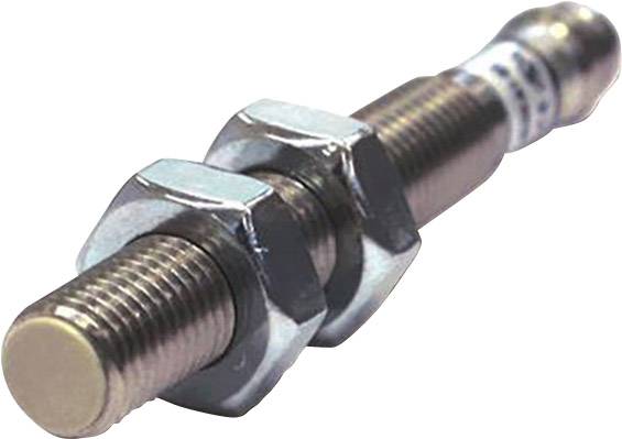 Metal screw fastened with two nuts at one end, likely for mechanical purposes in a workshop or industrial setting.