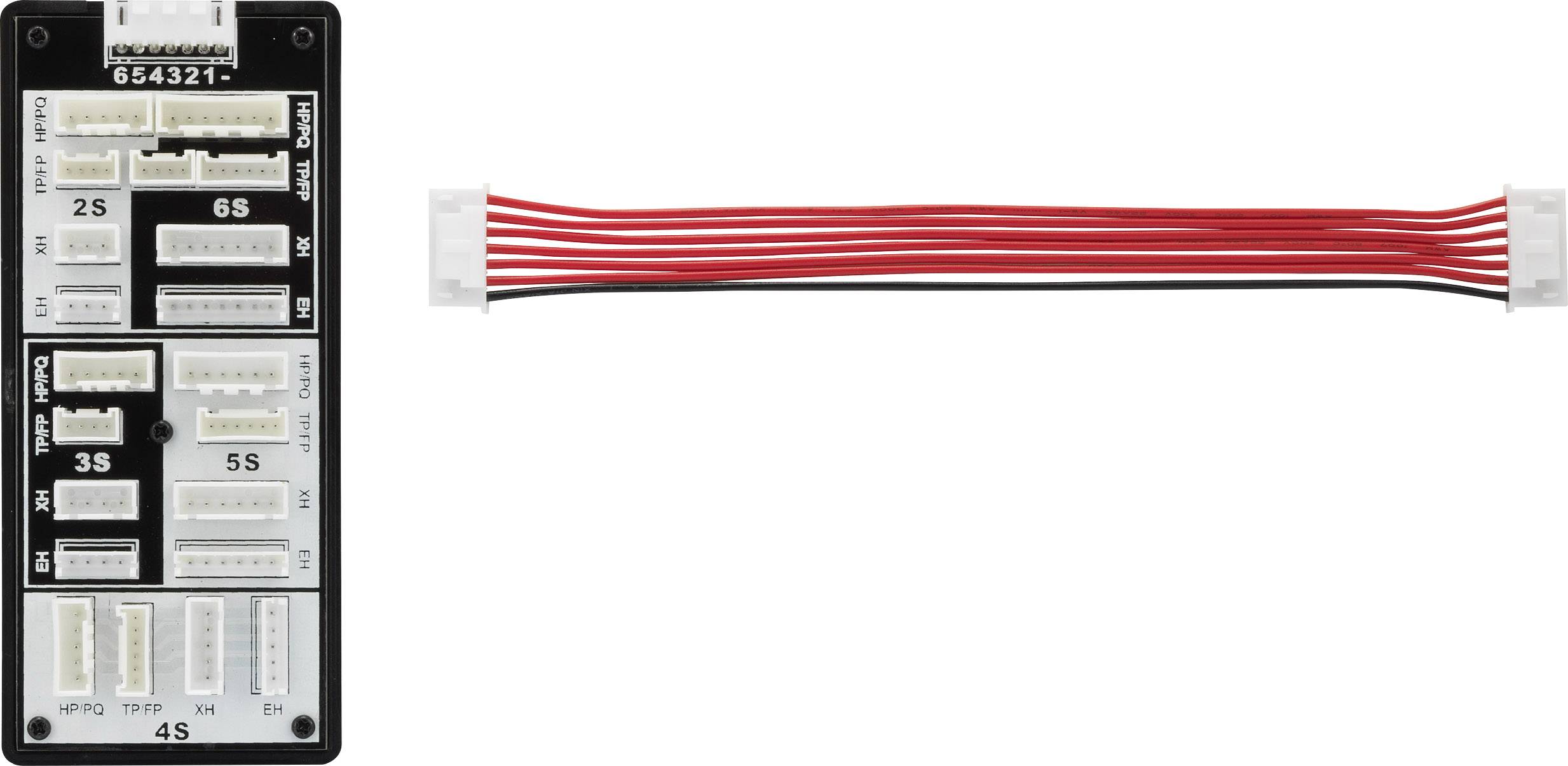 VOLTCRAFT LiPo balancer board Type (rechargeable batteries): EH, TP/FP, HP/PQ, XH Suitable for (no. of batteries): 2 - 6-0