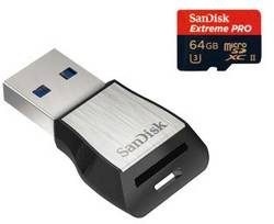 Sandisk Extreme Pro Microsdhc Card 64 Gb Class 10 Uhs Ii Uhs Class 3 Incl Usb Card Reader Conrad Com