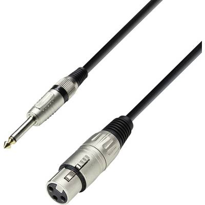 Adam Hall LR20 XLR Cable [1x XLR socket - 1x Jack plug 6.35 mm] 3.00 m Black
