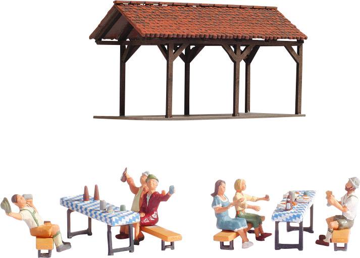 NOCH 0012031 H0 Themen-Set" garden party" Laser-cut assembly kit-1