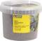 A plastic container with the label 'Brown Scatter Material', 200 g. A landscape with a railway is depicted on the label.