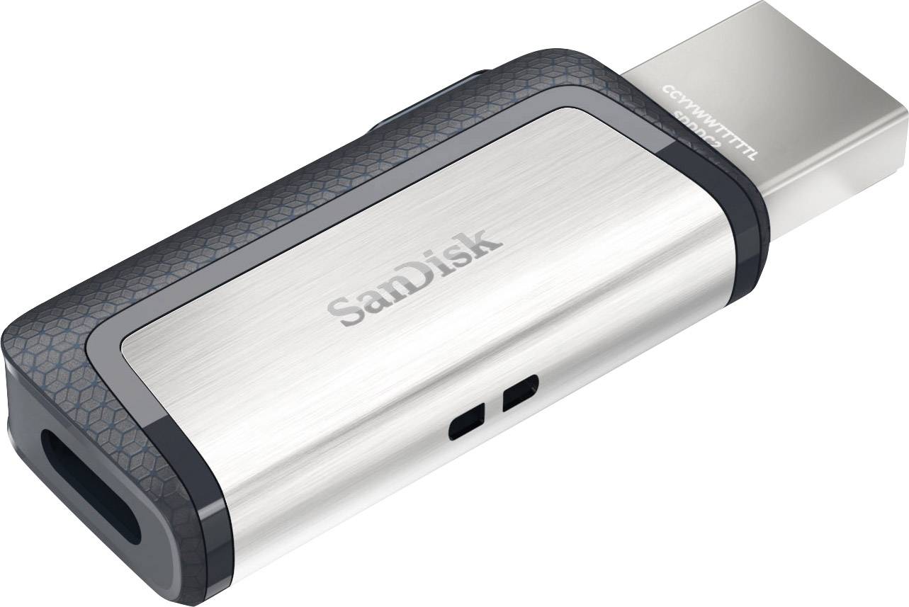 loop vinkel Bevægelse SanDisk Ultra® DualDrive USB smartphone/tablet extra memory Silver 128 GB  USB 3.2 1st Gen (USB 3.0), USB-C® | Conrad.com