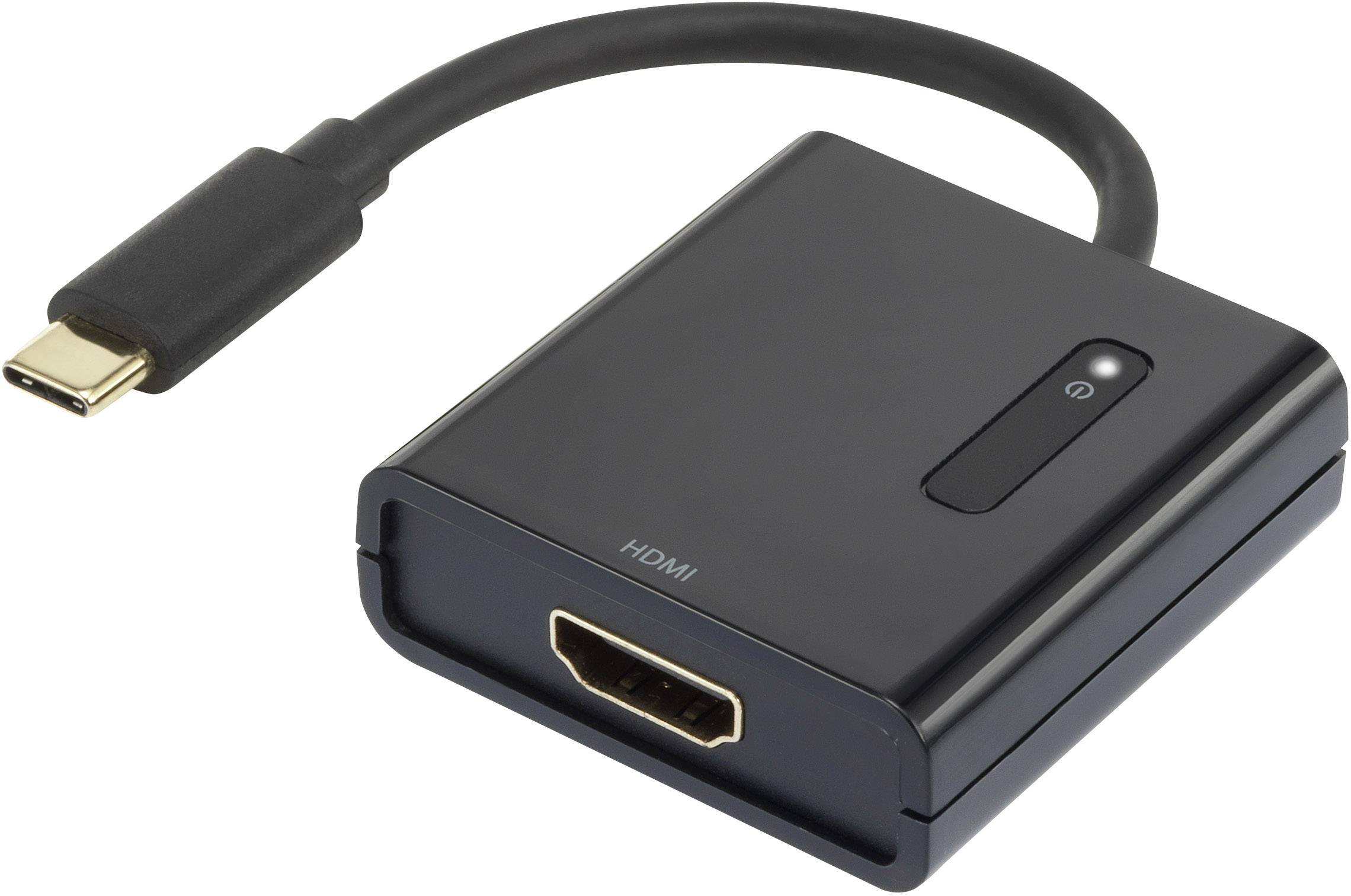 Adgang lys s specificere Renkforce RF-4472892 USB / HDMI Adapter [1x USB-C® plug - 1x HDMI socket]  Black gold plated connectors 15.00 cm | Conrad.com