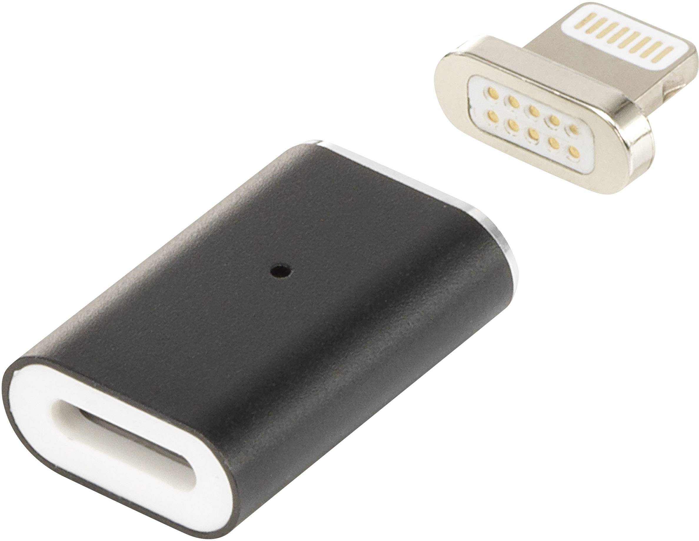 Renkforce Adapter [1x Apple Dock lightning plug - 1x Apple dock lightning socket] Black-1