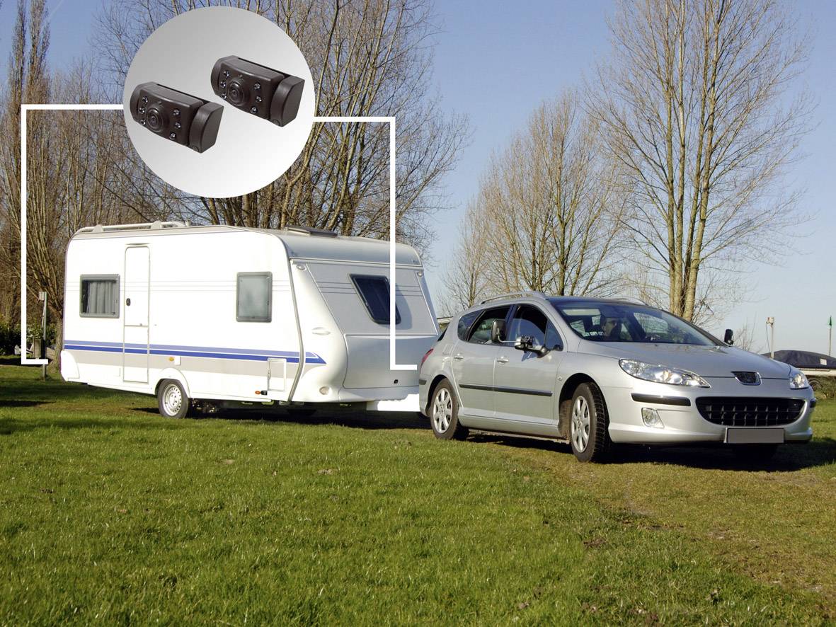 ProUser APR043x2 Wireless rearview camera 2 cameras, IR add-on light, Distance scale lines, Automatic day/night switch, -4