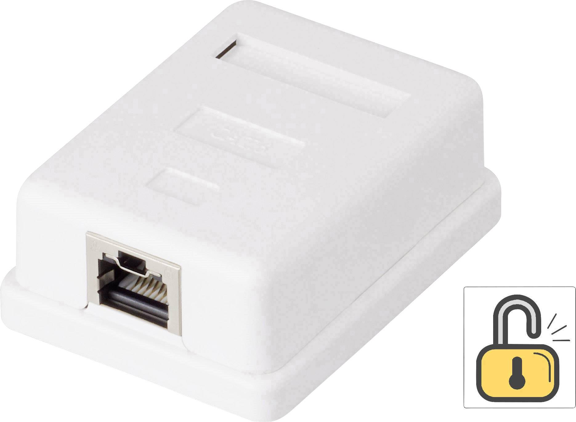 1 port Network outlet Surface-mount CAT 6 Renkforce KSV-ND10 White RF-4473849