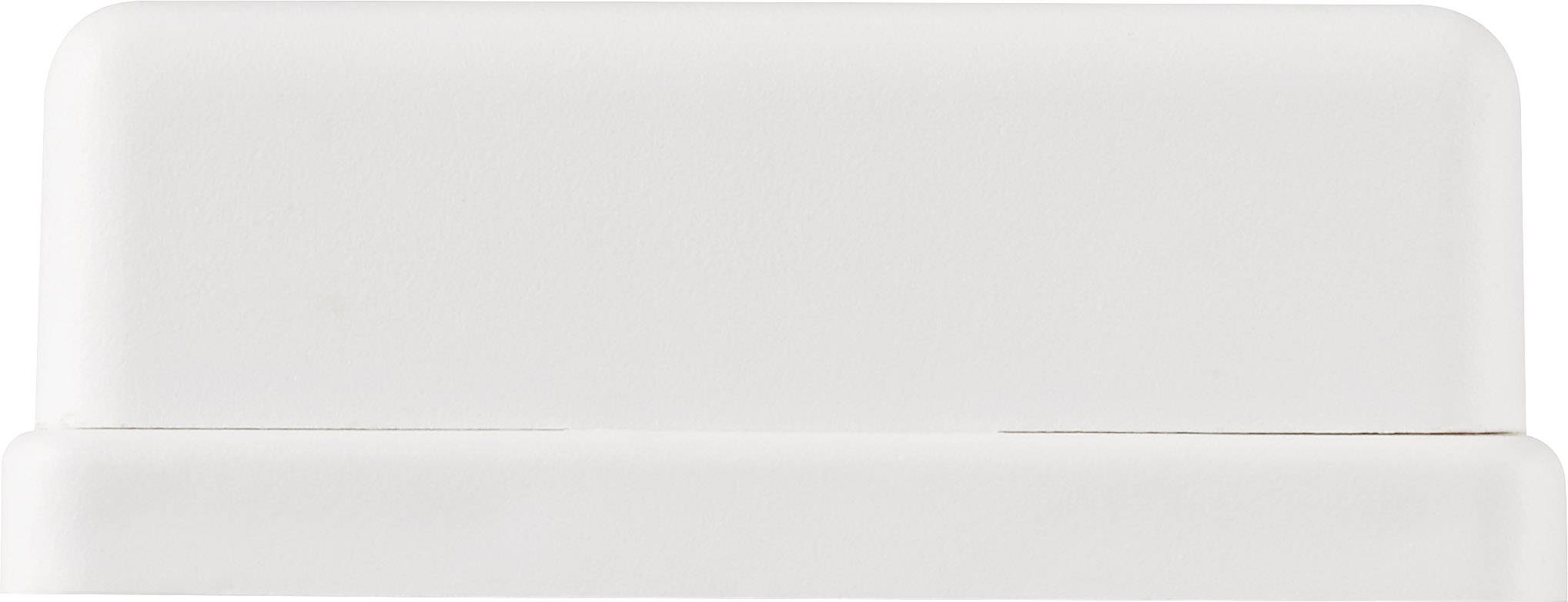 White, rectangular eraser on a white background.