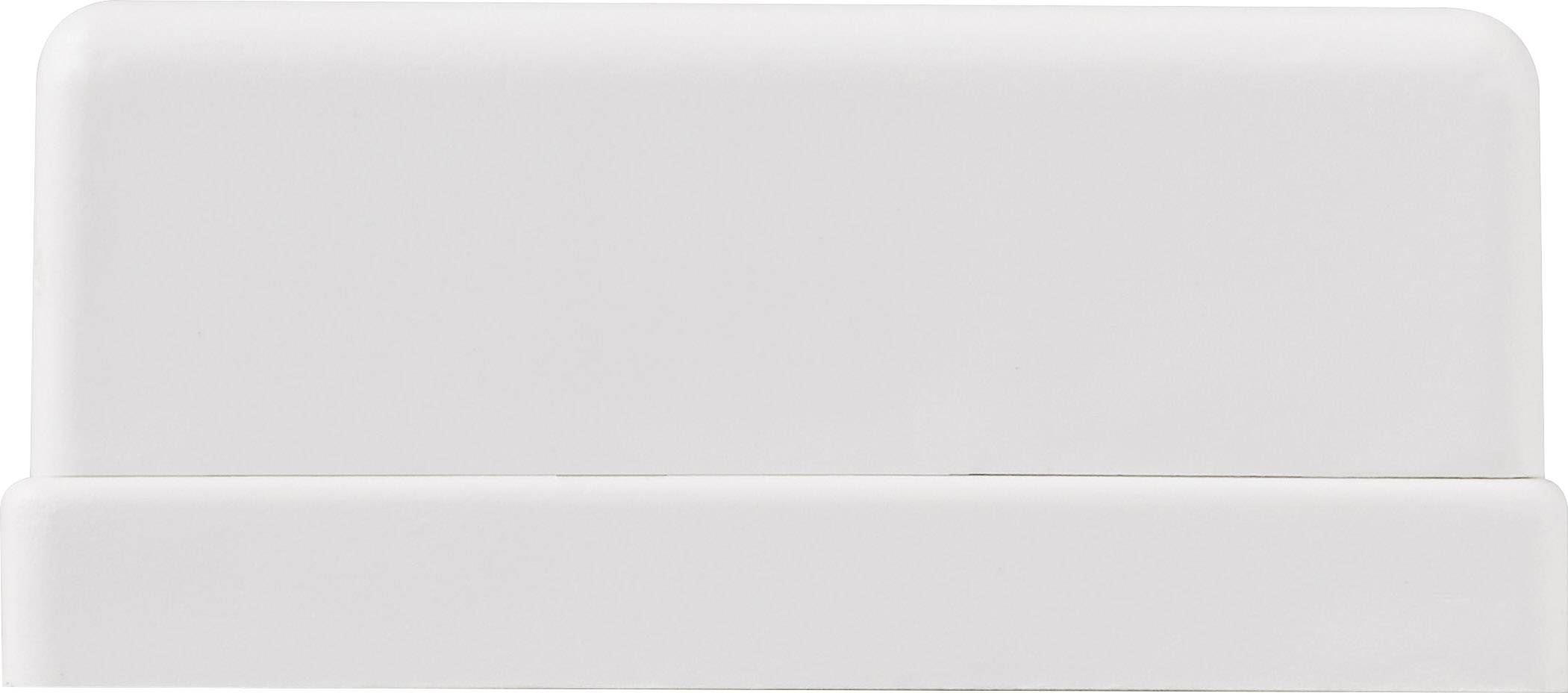 A white, rectangular eraser.