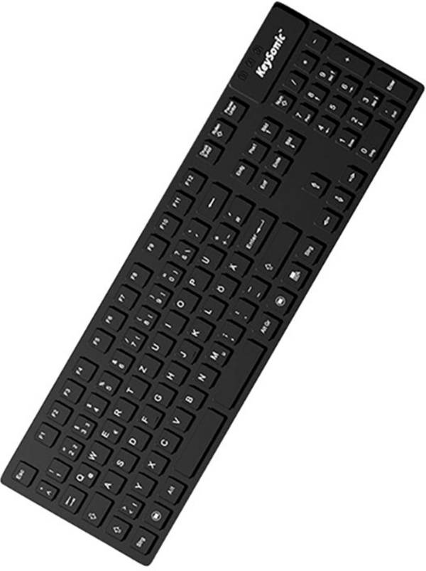 Keysonic KSK-8030 IN (DE) USB Keyboard German, QWERTZ Black Splashproof