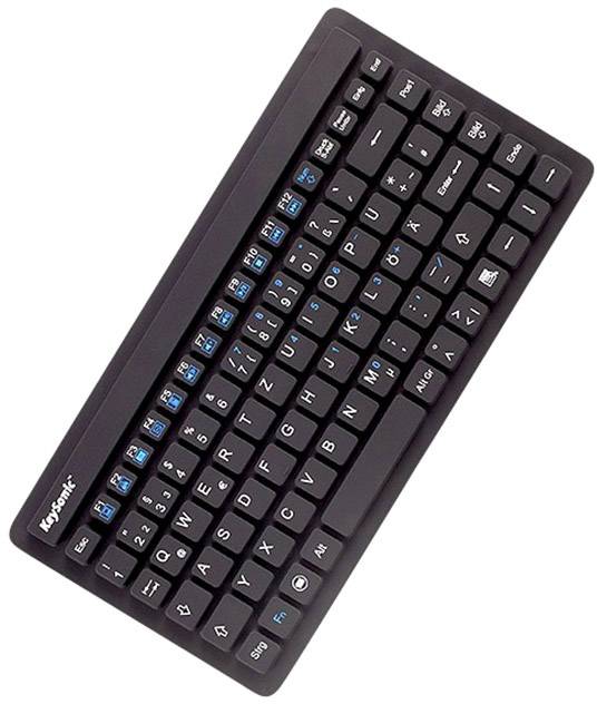 Keysonic KSK-3230IN (DE) USB Keyboard German, QWERTZ Black Splashproof-0