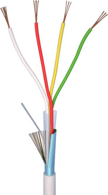 ELAN 20041 Alarm wire LiYY 4 x 0.22 mm² White Sold per metre