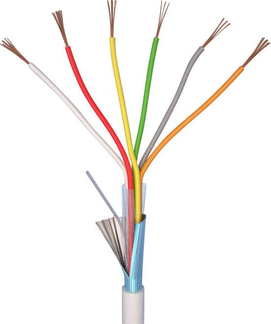 ELAN 20061 Alarm wire LiYY 6 x 0.22 mm² White Sold per metre