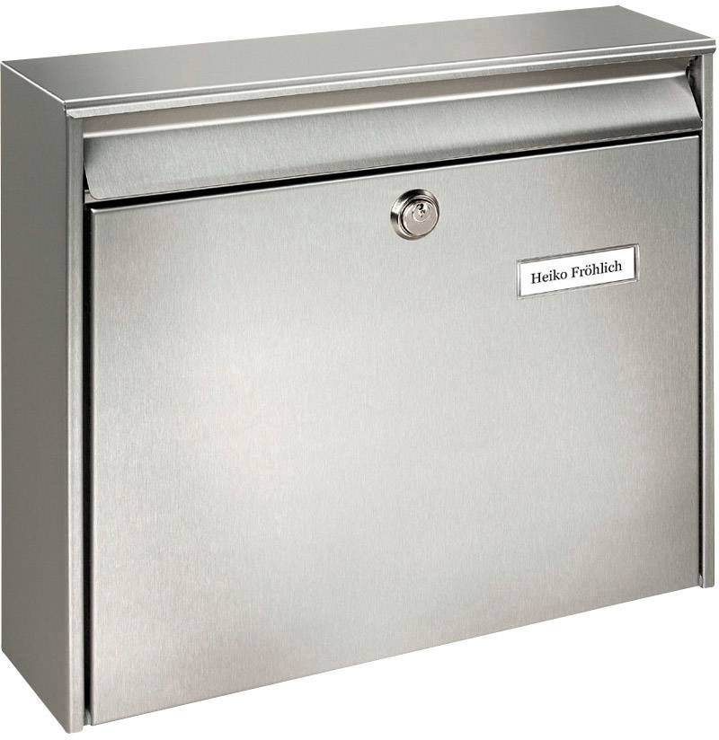 Burg Waechter 20200 BORKUM 3877 NI Letterbox Stainless steel Silver Key