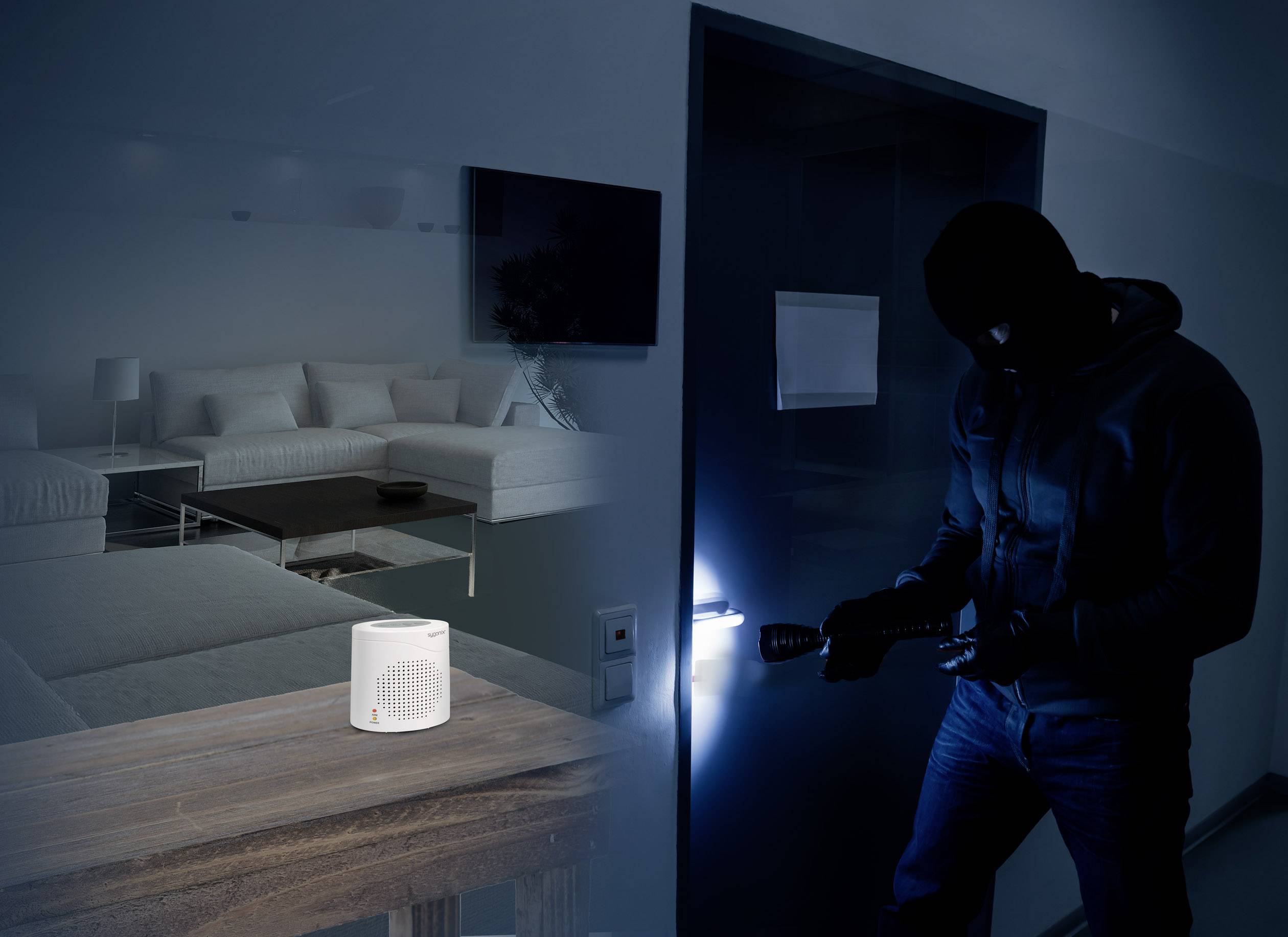 Sygonix Electronic watchdog DD01 White incl. remote control 120 dB-2