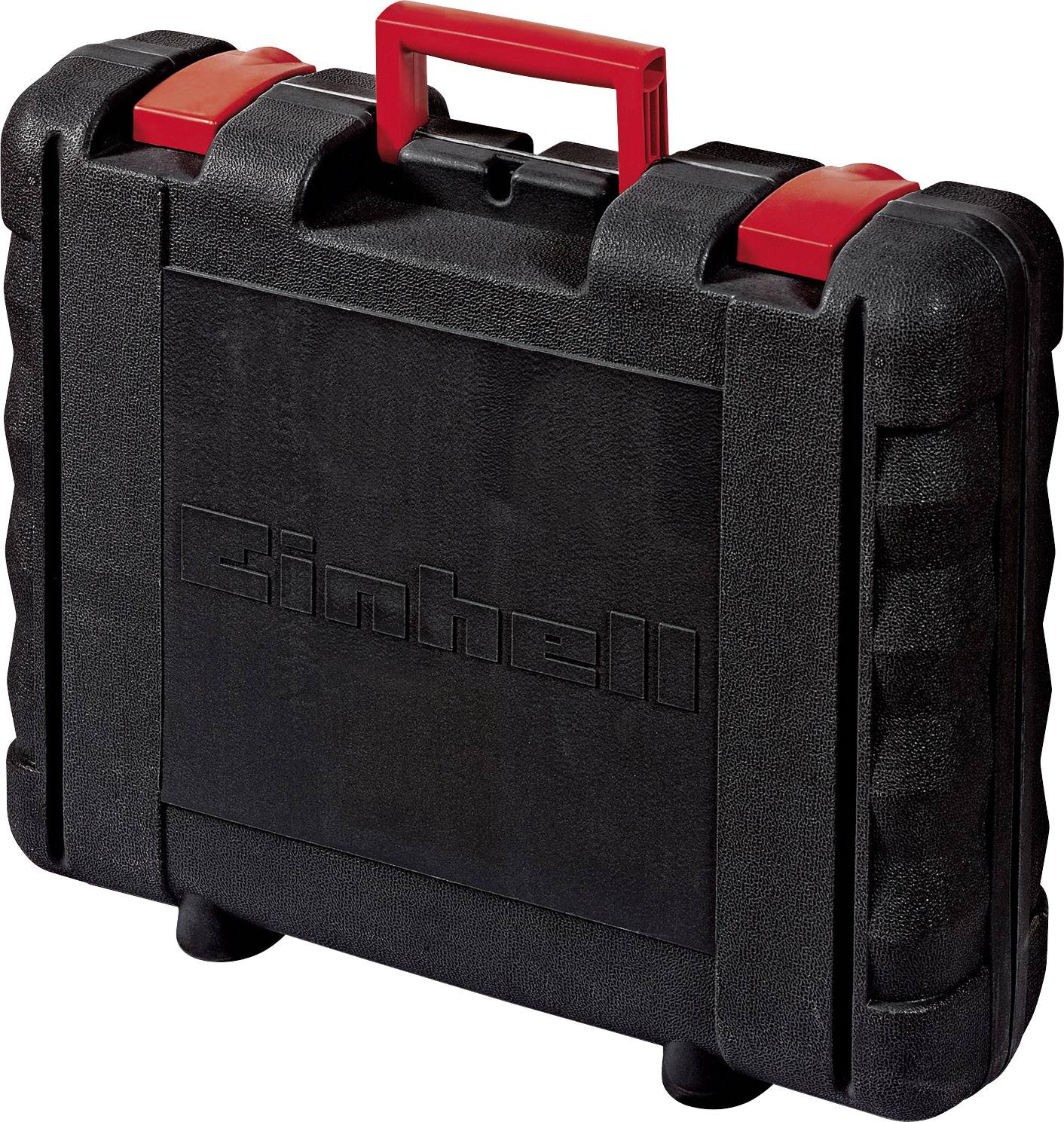 Black, rectangular case with a red handle and the 'Einhell' embossing on the front.