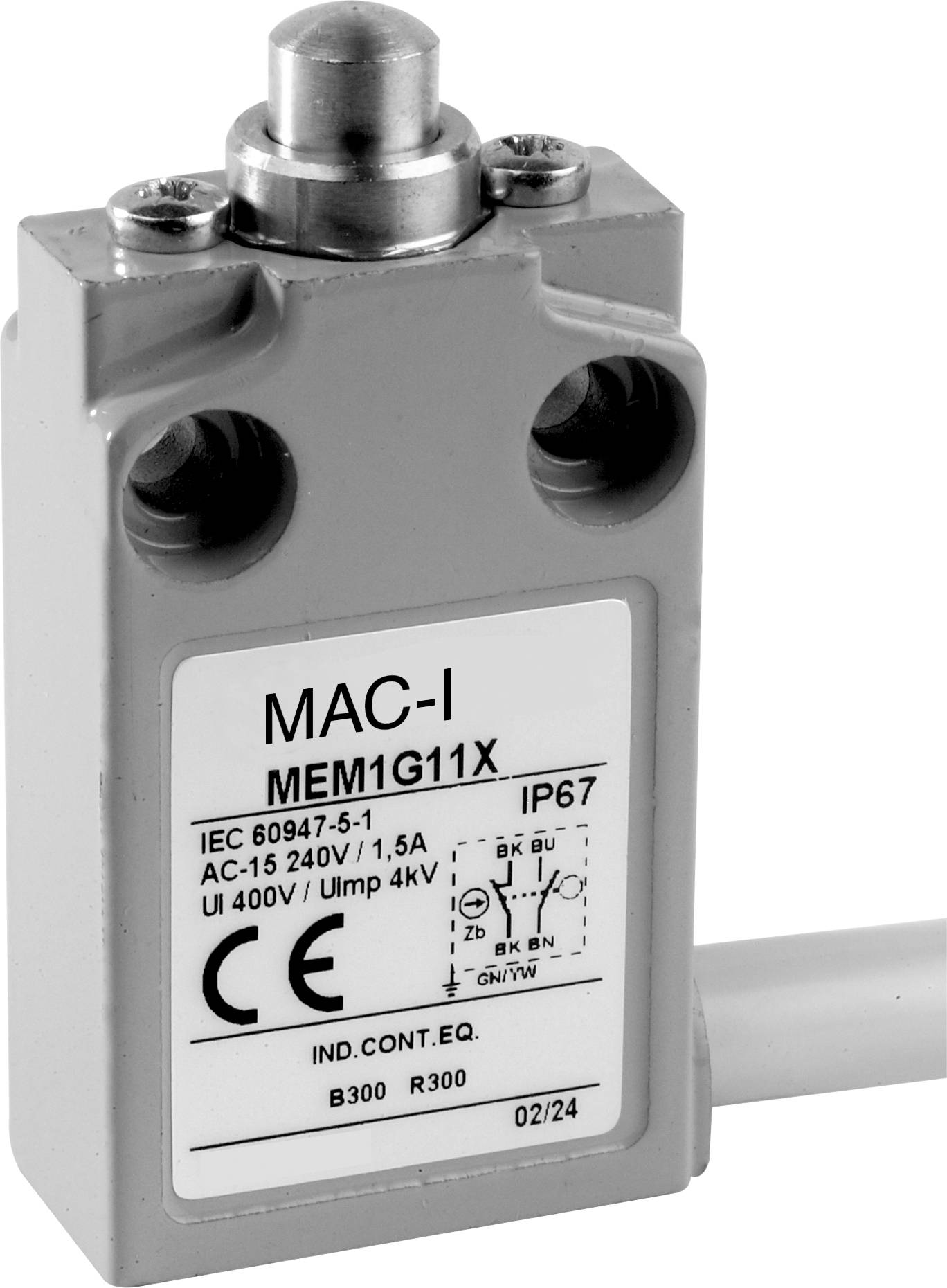 Panasonic MEM1G11ZD MEM1G11ZD Limit switch 24 V 5 A Tappet IP67 1 pc(s)