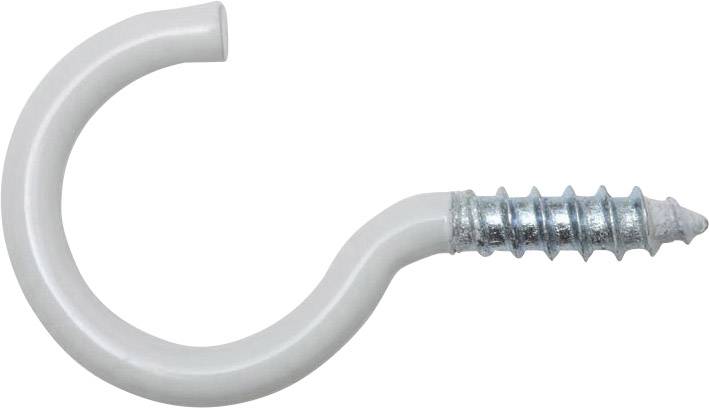 SWG 23965580 Washing line hook 4 x 50 / 20 50 mm Steel coated white 4 pc(s)