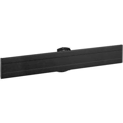 Black rectangular object, horizontally positioned, against a white background. It could be part of a technical device.