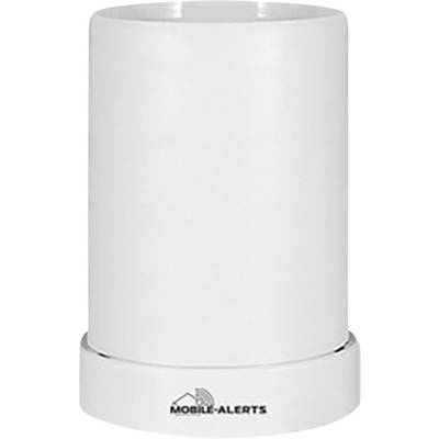 A white, cylindrical sensor with the inscription 'Mobile-Alerts' on its underside, likely a weather or environmental sensor.